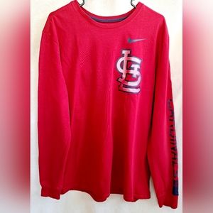 Men's Red Nike Long Sleeve St Louis Cardinal Tee